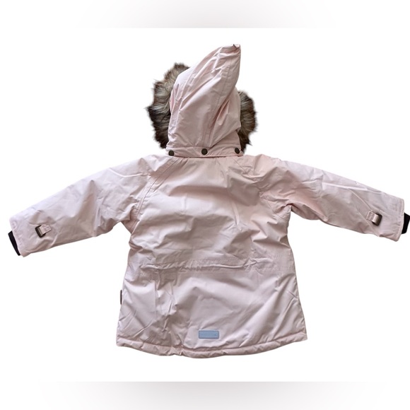 NWT. Mini A Ture Kids Wang Faux Fur Jacket, Evening Rose, Size 3y - Picture 5 of 8